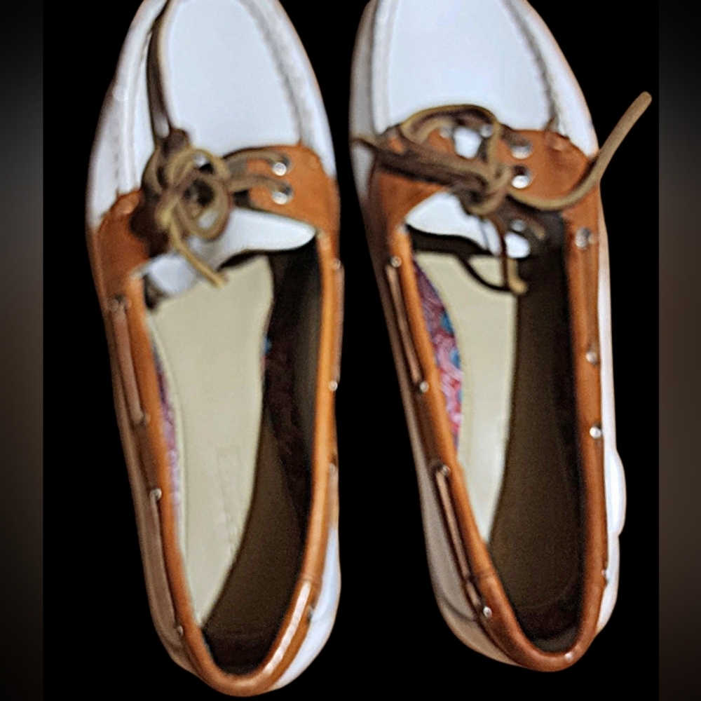 Sperry Top-Sider Boat Shoes Driving Moccasins Loafers PATENT LEATHER 8.5M - Picture 2 of 5